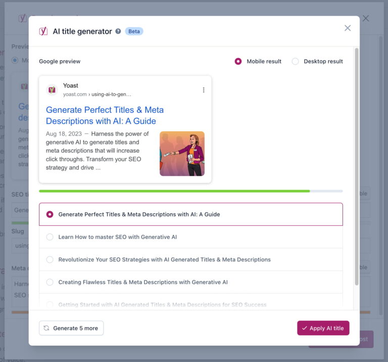 Supercharge SEO: AI-Powered Titles & Metas