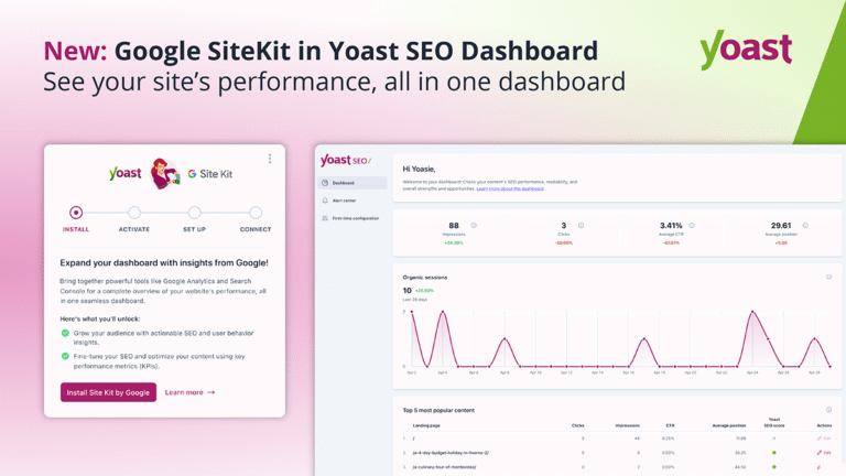 Yoast SEO Integrates Google Site Kit for Enhanced Insights