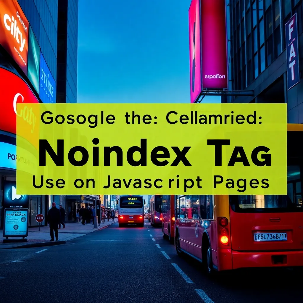 Google Clarifies Noindex Tag Use on JavaScript Pages